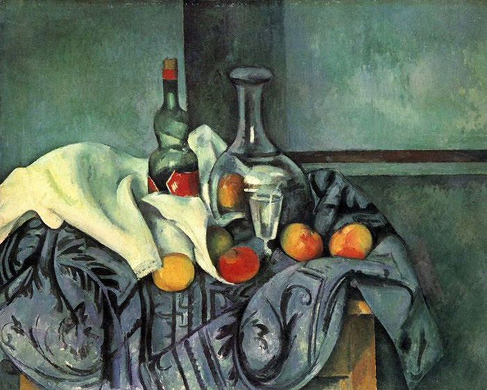 Paul Cezanne Stilleben, Pfefferminzflasche